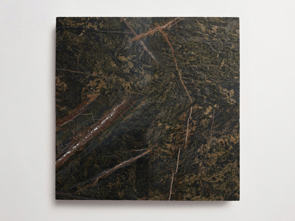 Lapidary stone tile 24 in. square Galician Green Honed.