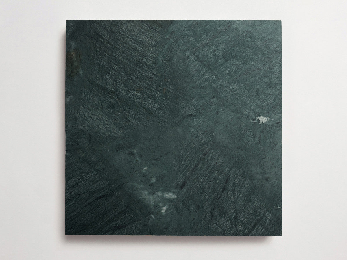 Lapidary stone tile 24 in. square Marble Green Honed.