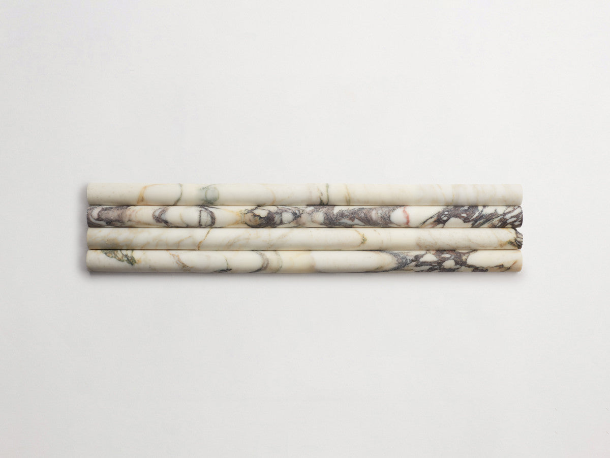 Calacatta viola rounded marble 3d-tile cabochon grand.