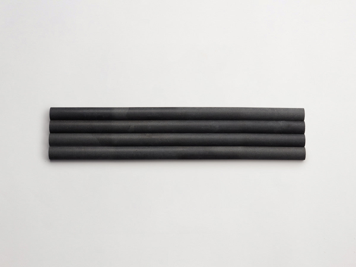 Lapidary rounded tile warm black 23.5 x 1.25.