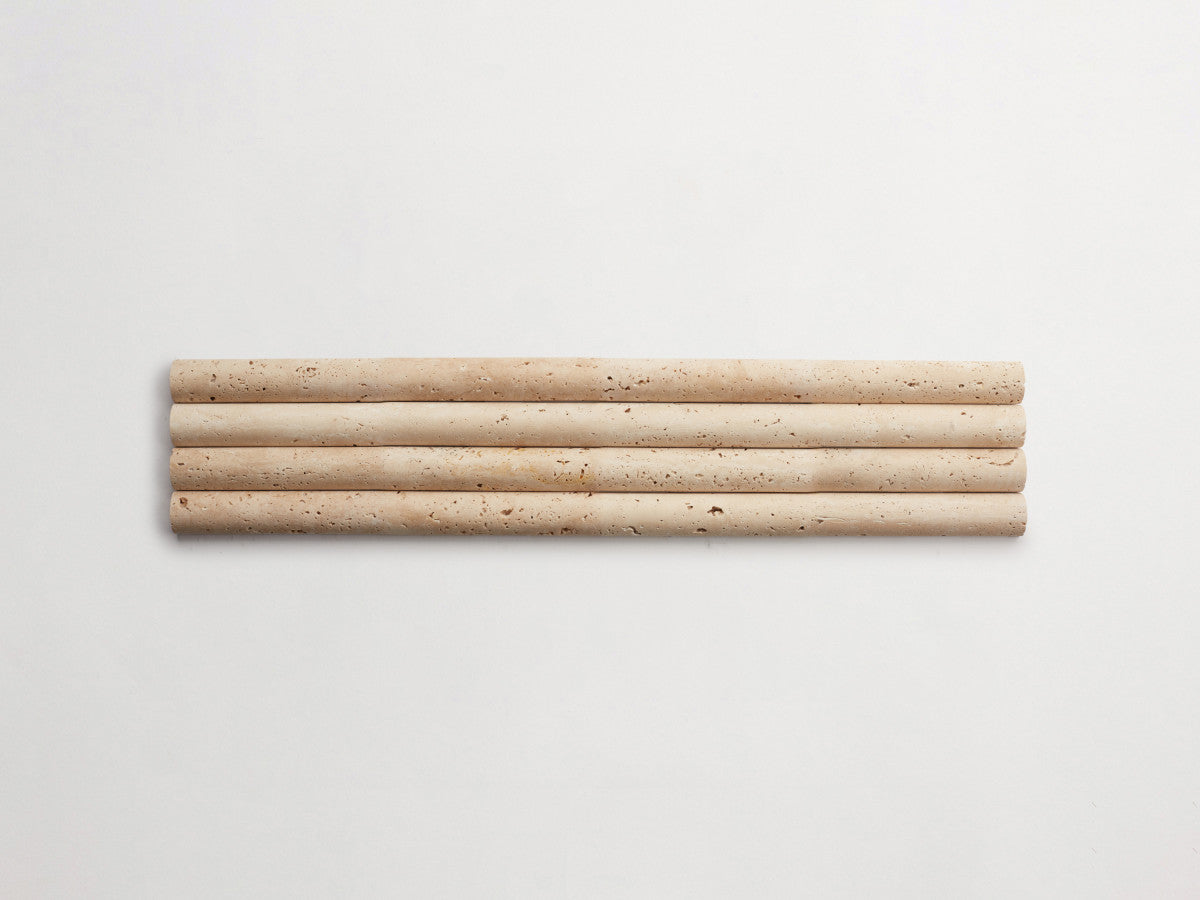 Travertine cabochon grand rounded 3d-wall tiles.