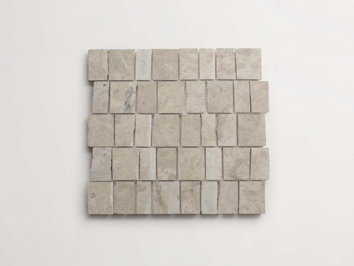 Lapidary mosaic tile sheet alpaca grey 12.25 x 11.125.