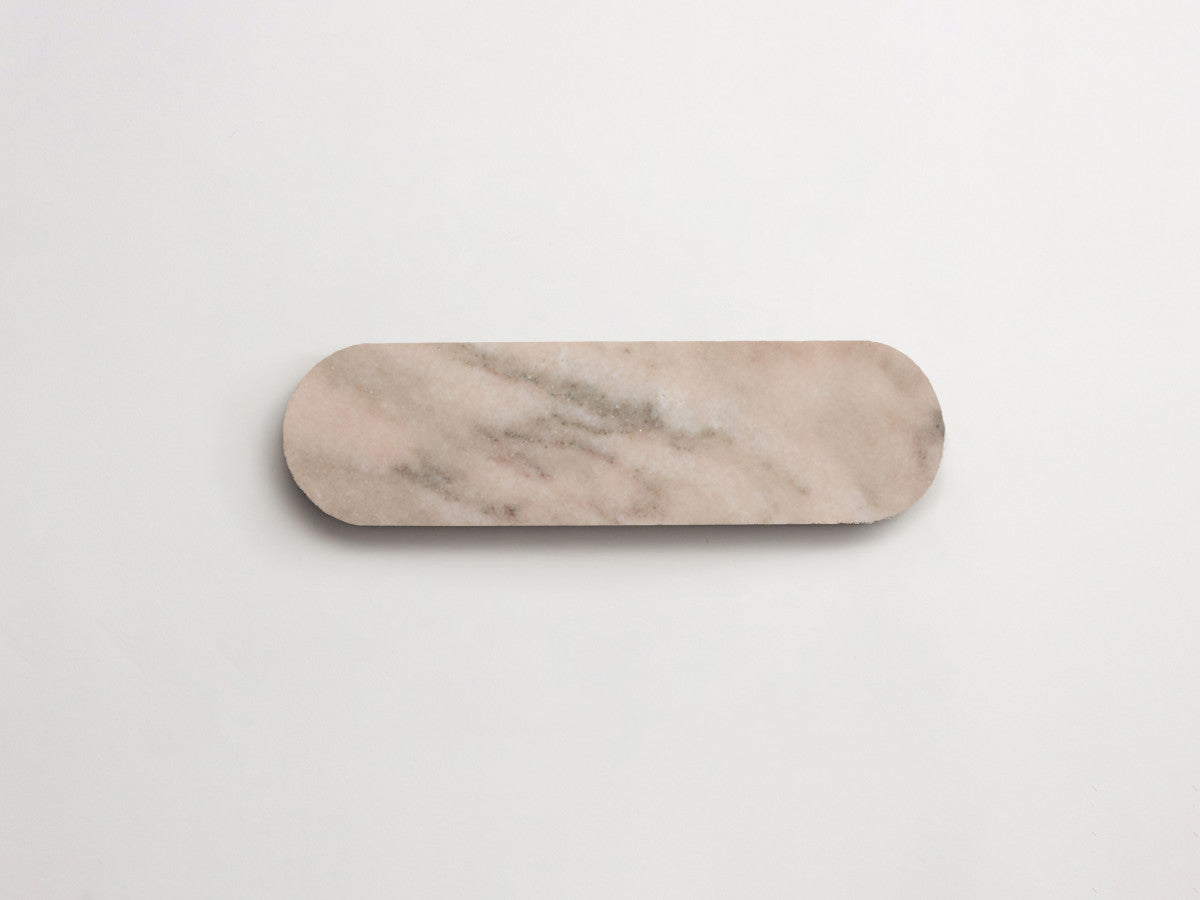 Lapidary oval tile pink/grey 8.5 x 2.375.