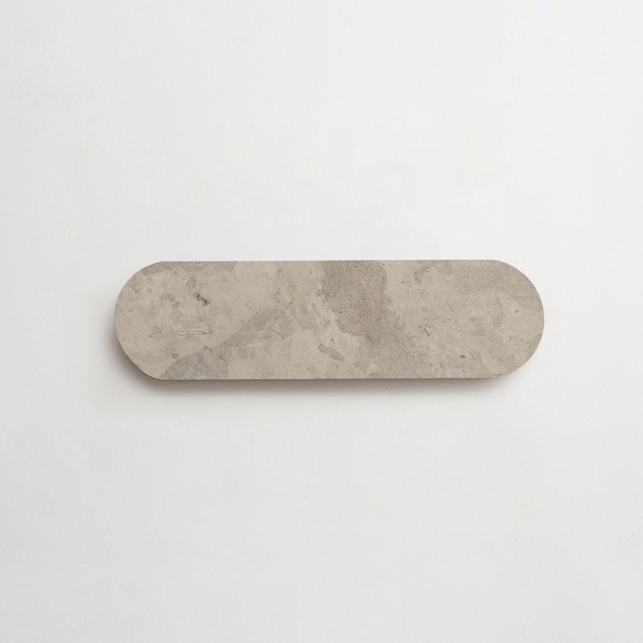 Lapidary oval tile alpaca grey 8.5 x 2.375.