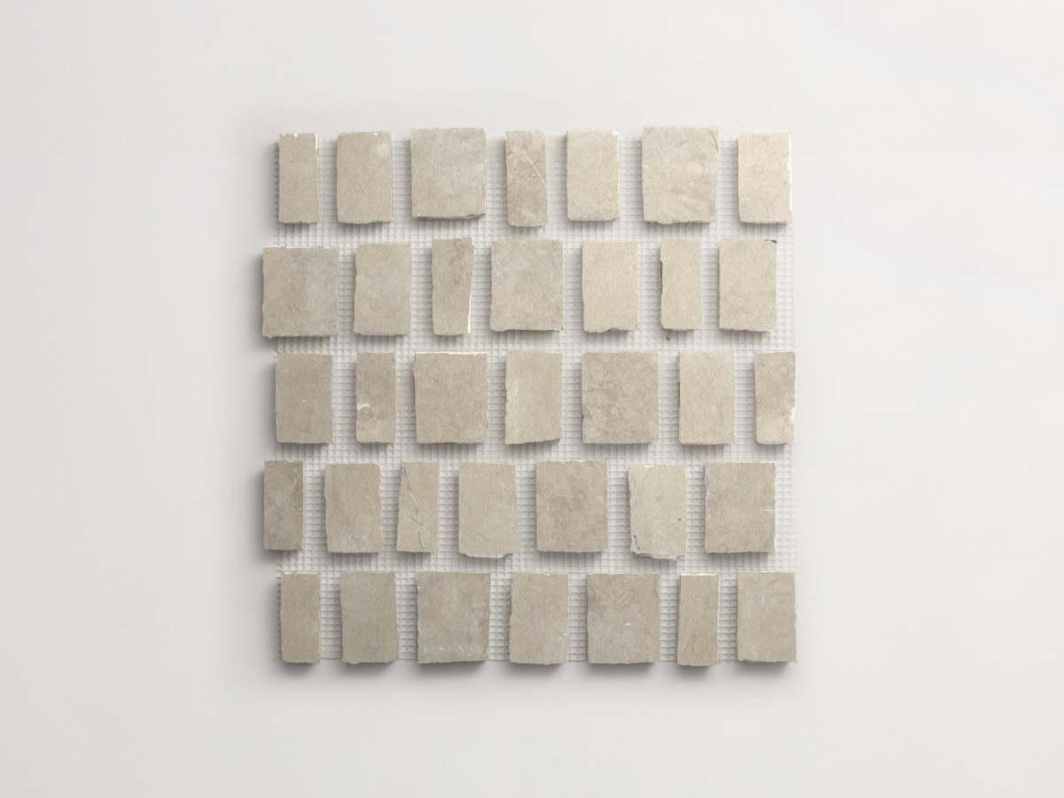Lapidary mosaic tile sheet alpaca grey 12.25 x 12.