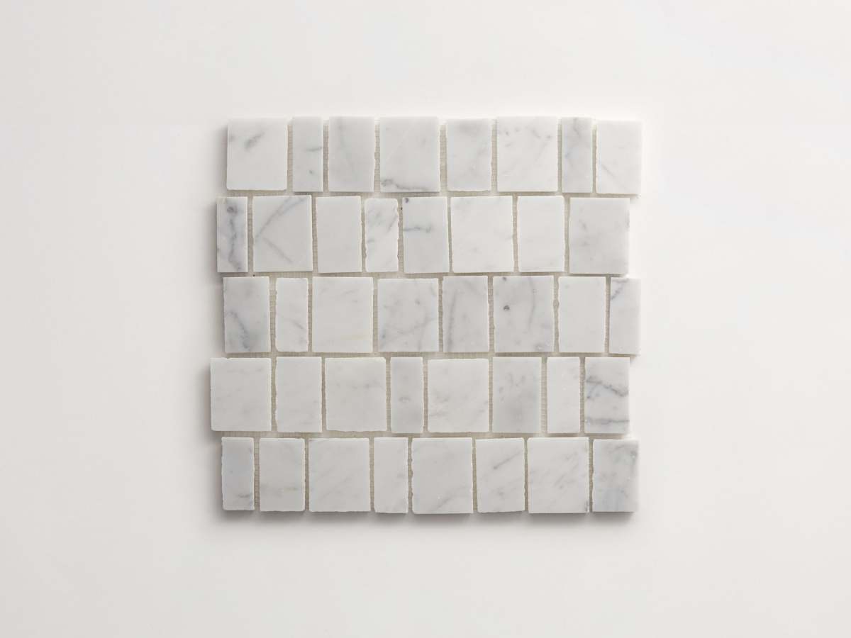 Marble tile carrara standard joint lapidary tile.