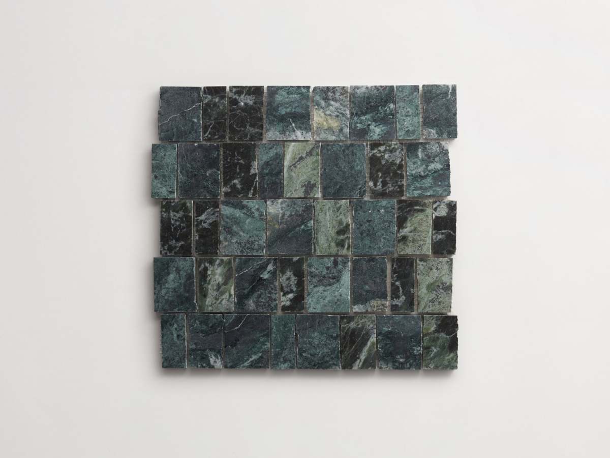 Green marble tile verde marble rough cut lapidary.
