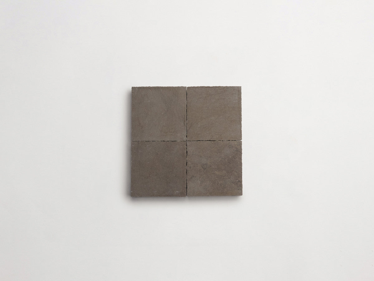 Lapidary stone tile 4 in. square Cashmere Grey Honed.