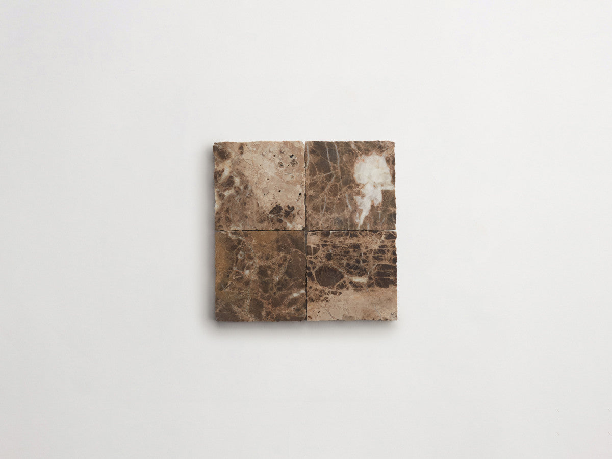 Lapidary stone tile 4 in. square Brown Honed.