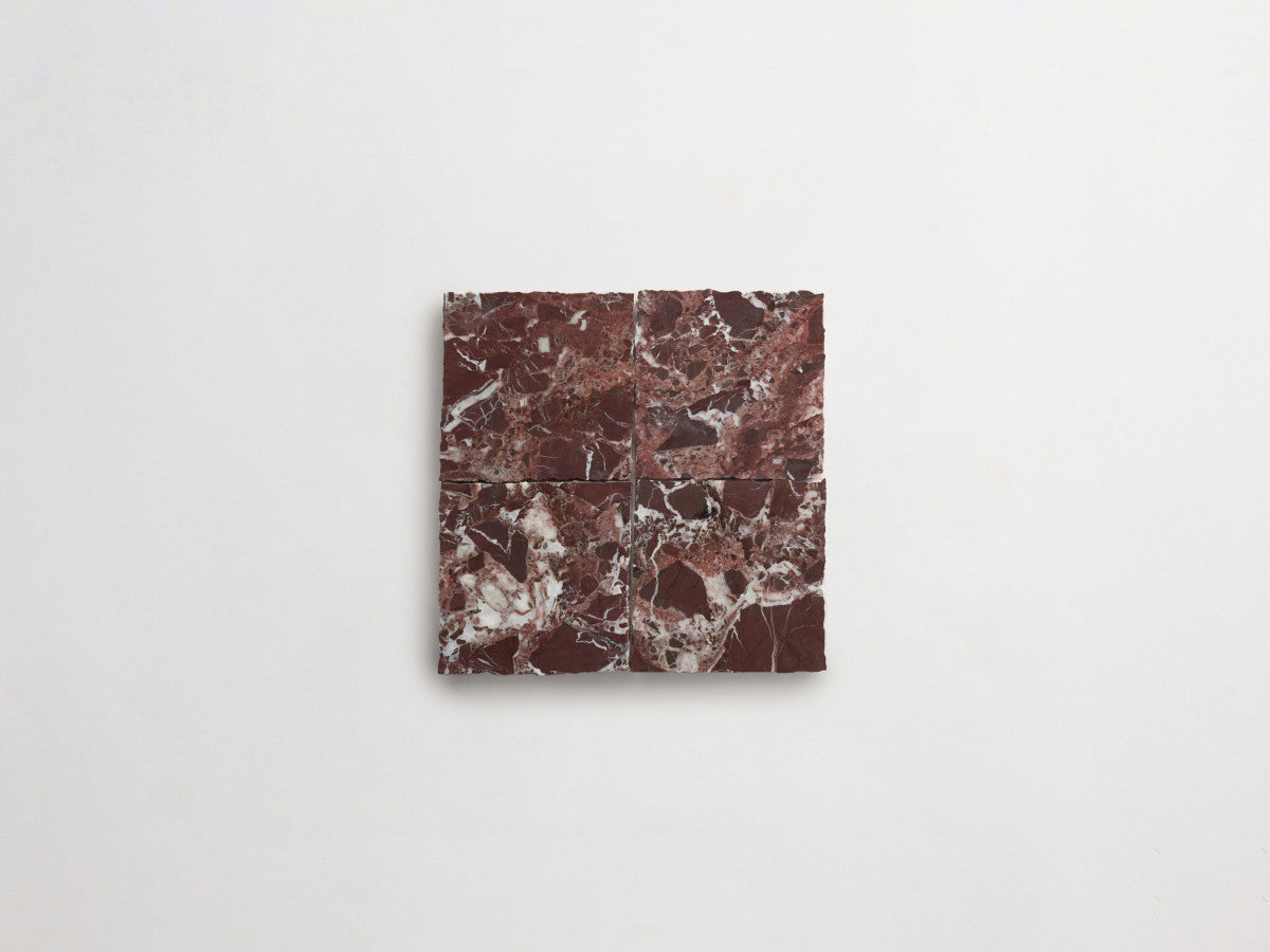 Lapidary stone tile 4 in. square Red Honed.