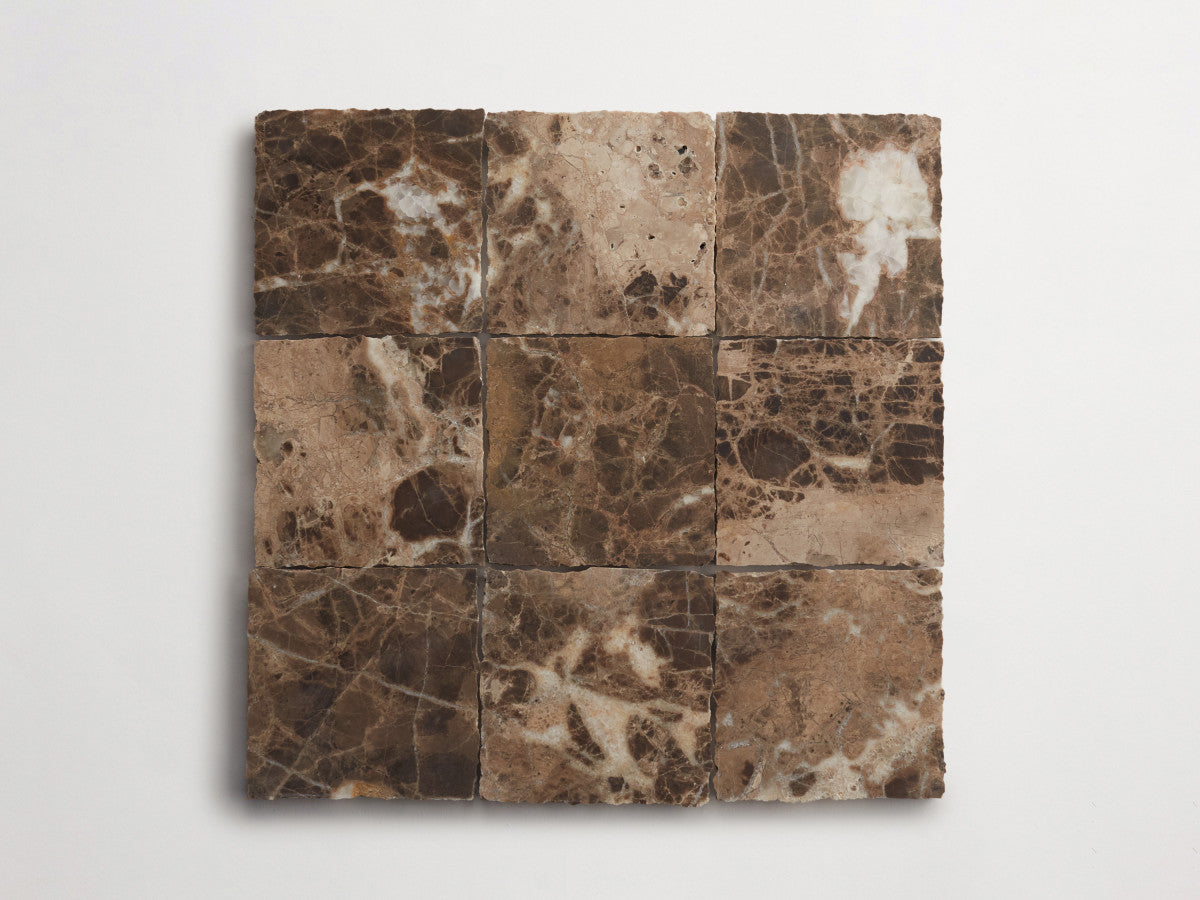 Lapidary stone tile | 4 in. square | Brown | Honed | clé