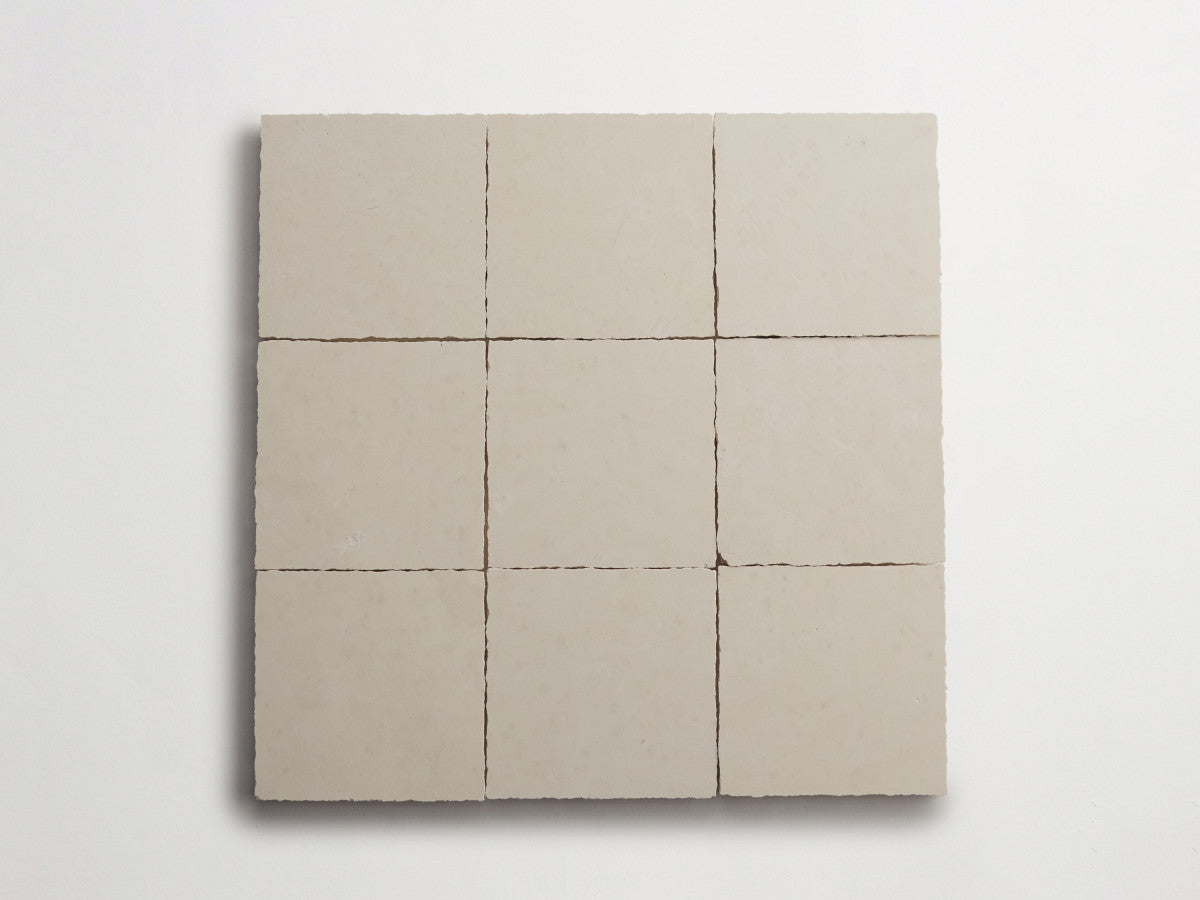 Lapidary stone tile 4 in. square White Limestone Honed.