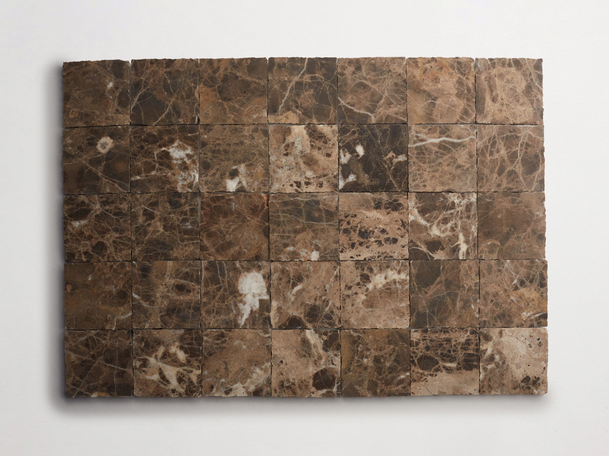 Lapidary stone tile 4 in. square Brown Honed.