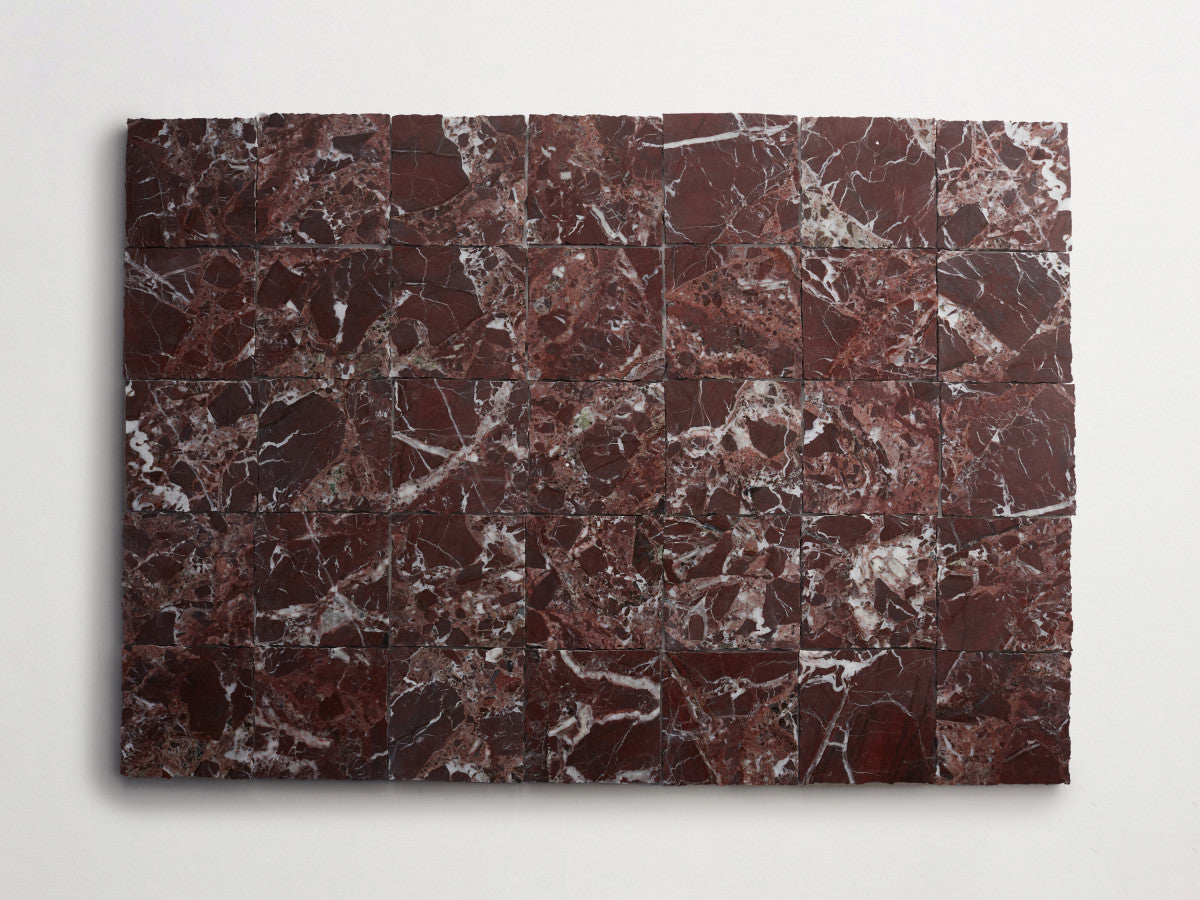 Lapidary stone tile 4 in. square Red Honed.