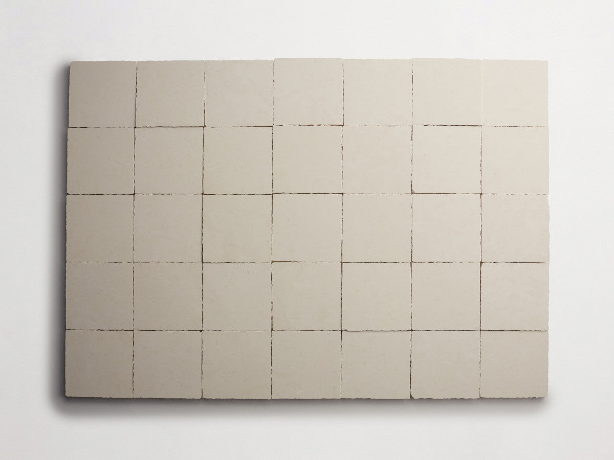 Lapidary stone tile 4 in. square White Limestone Honed.