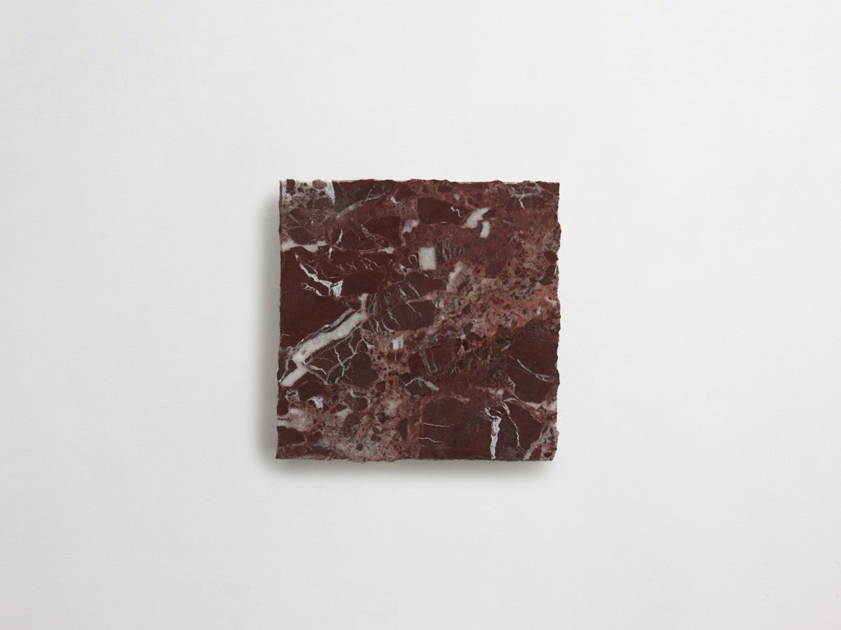 Lapidary stone tile 4 in. square Red Honed.