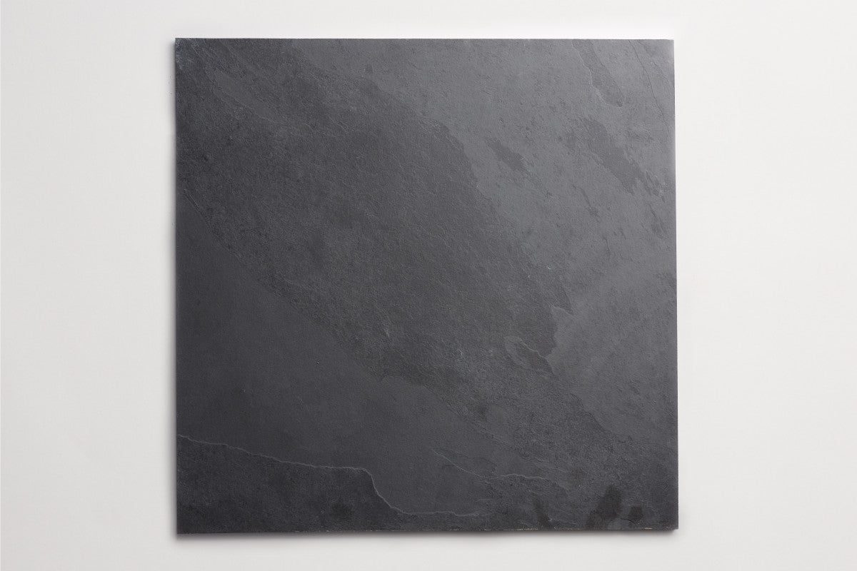Tile slate natural stone large field grey.