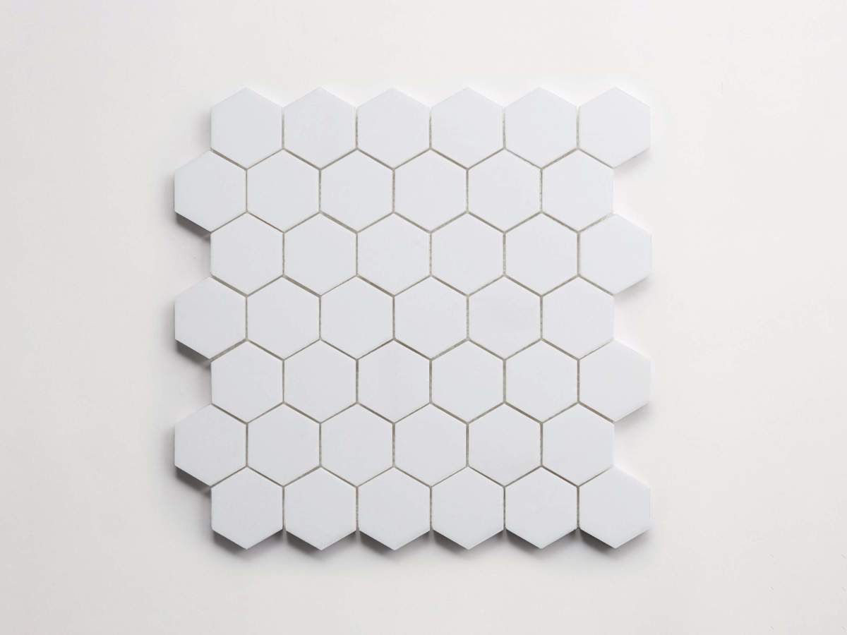 Tile thassos white stone hex sheet.