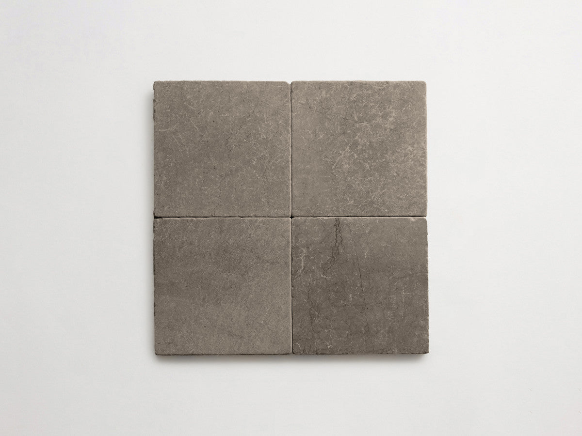 Lapidary stone tile 6 in. square Cashmere Grey Tumbled.