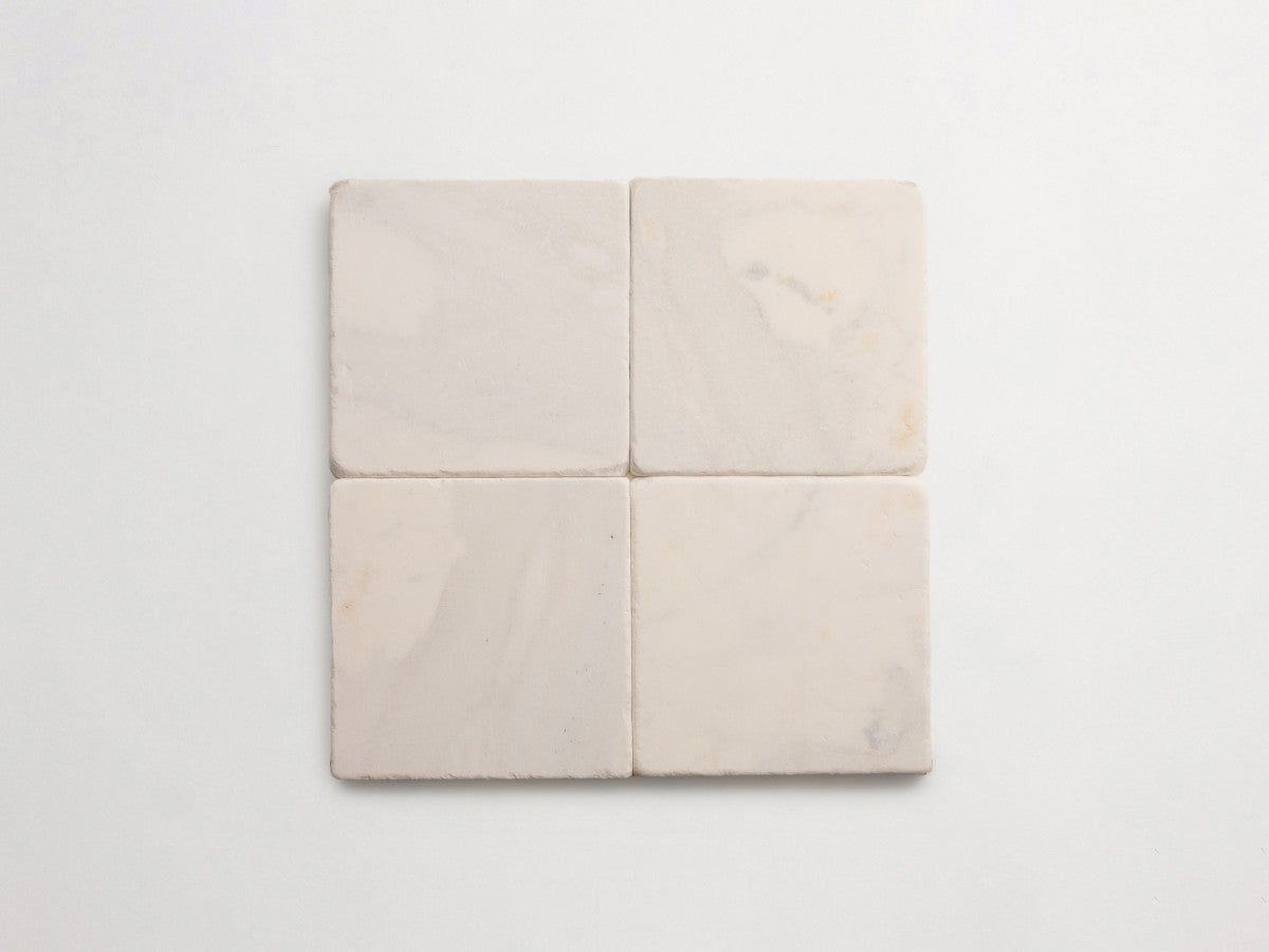 Lapidary stone tile 6 in. square Pink/Grey Tumbled.