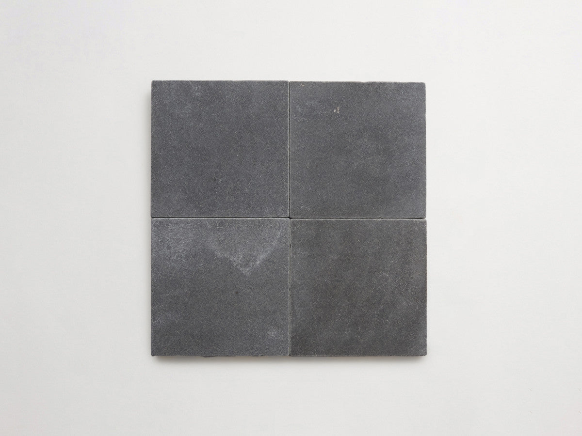Lapidary stone tile 6 in. square Warm Black Tumbled.