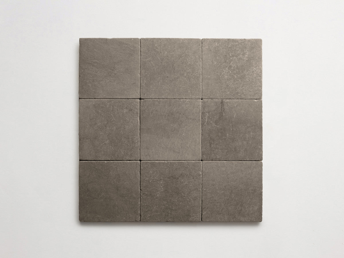 Lapidary stone tile 6 in. square Cashmere Grey Tumbled.