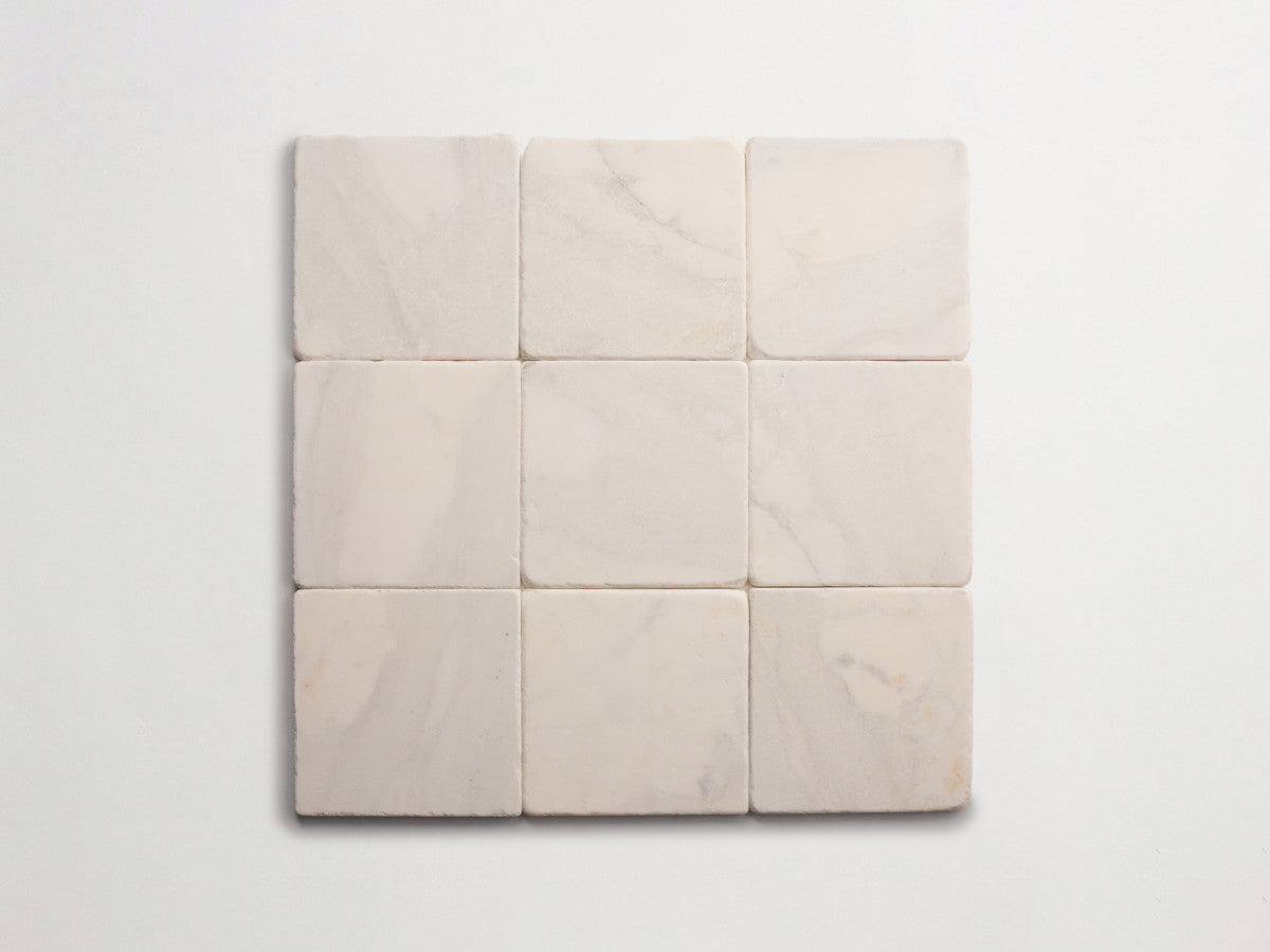 Lapidary stone tile 6 in. square Pink/Grey Tumbled.