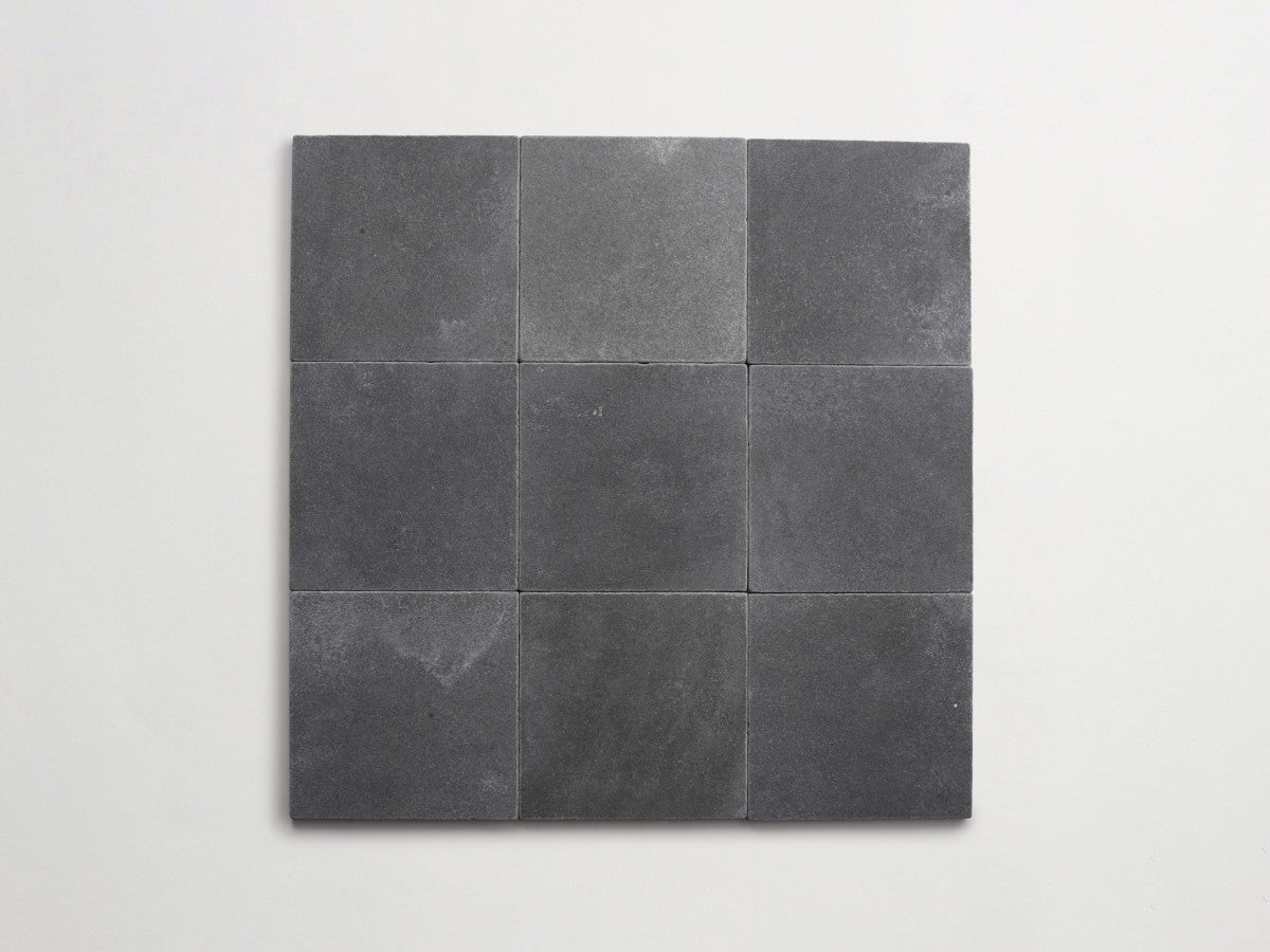 Lapidary stone tile 6 in. square Warm Black Tumbled.