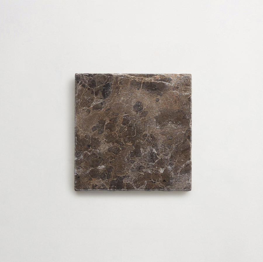 Lapidary stone tile 6 in. square Brown Tumbled.