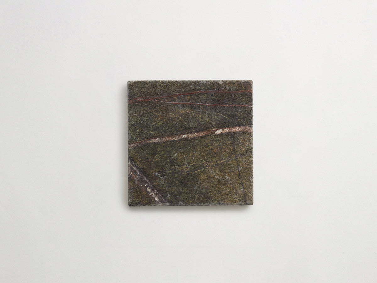 Lapidary stone tile 6 in. square Galician Green Tumbled.