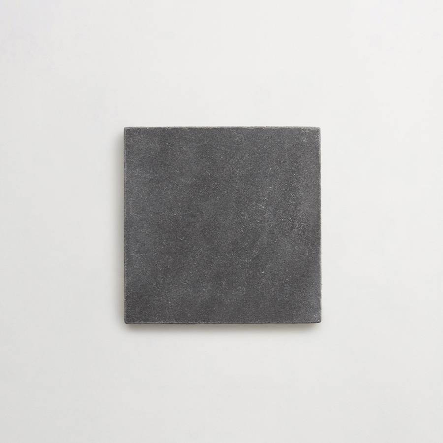 Lapidary stone tile 6 in. square Warm Black Tumbled.