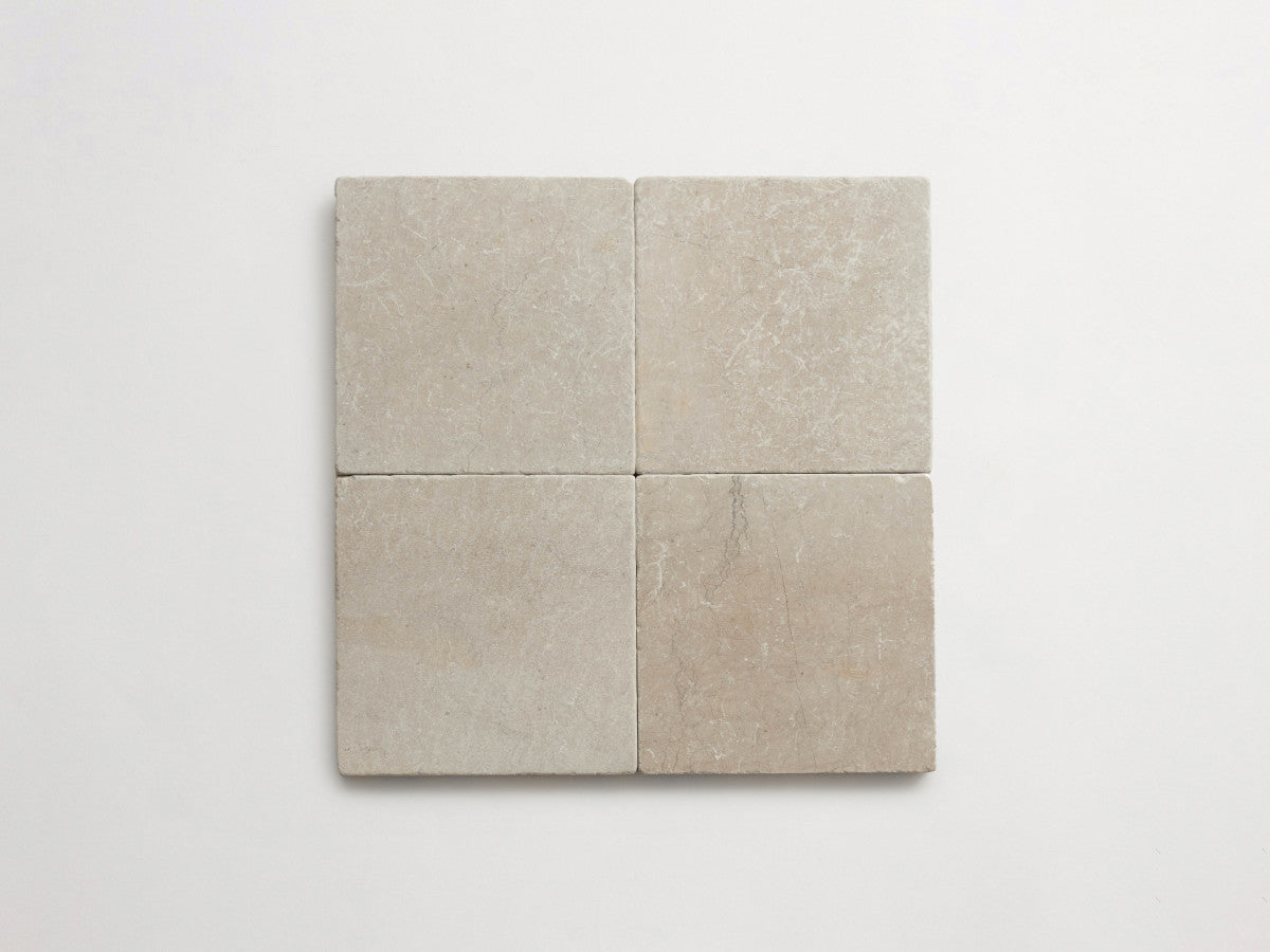 Lapidary stone tile 6 in. square Alpaca Grey Tumbled.