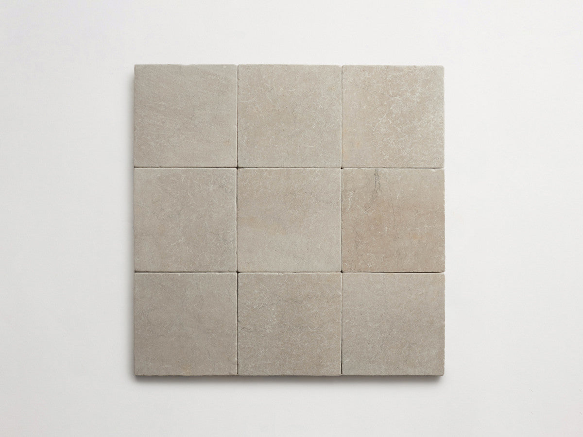 Lapidary stone tile 6 in. square Alpaca Grey Tumbled.