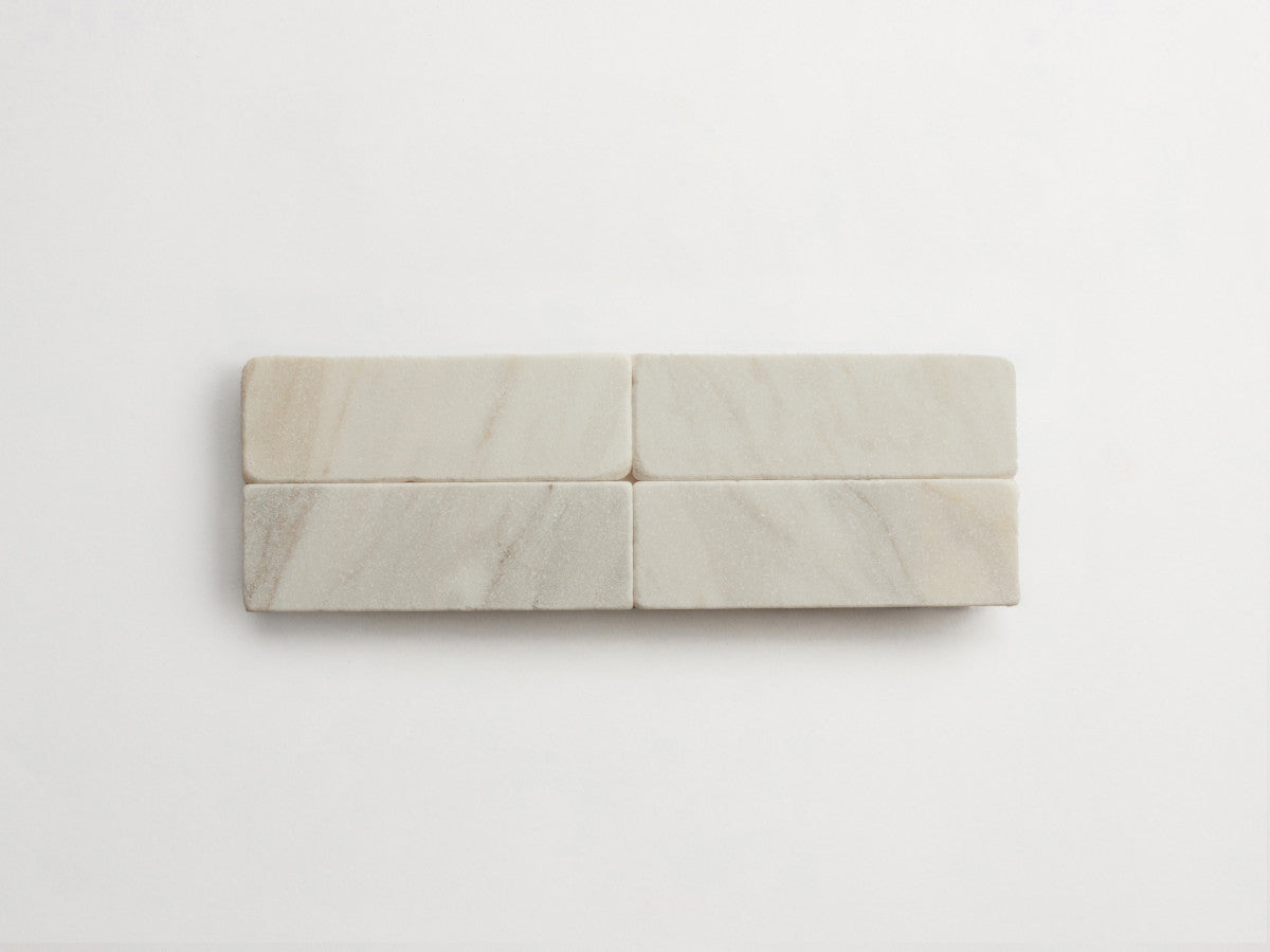Lapidary stone tile 6 x 2 Calacatta Gold Tumbled.