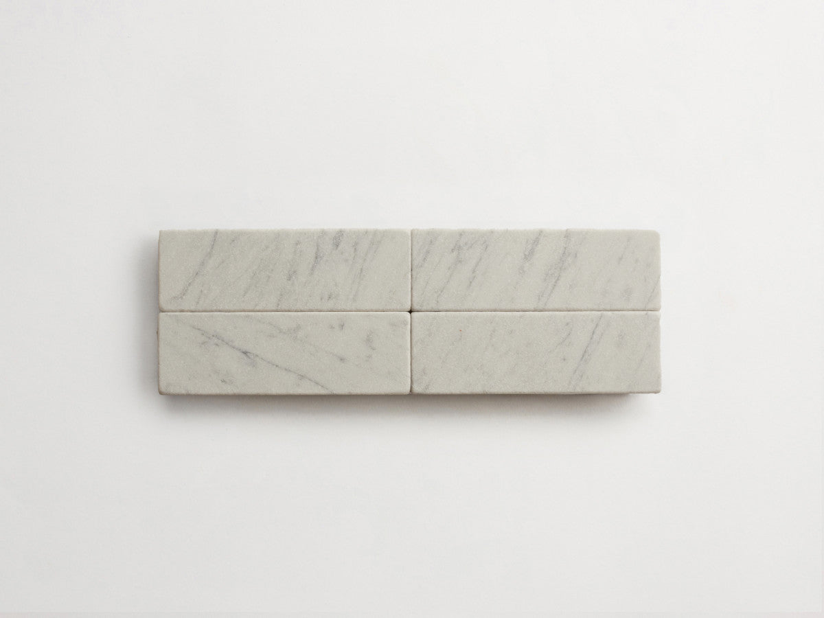 Lapidary stone tile 6 x 2 Carrara White Tumbled.