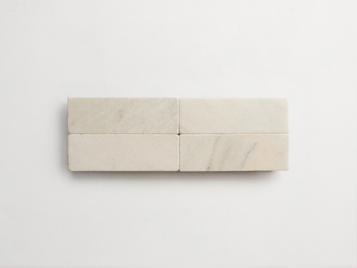 Lapidary stone tile 6 x 2 Pink/Grey Tumbled.