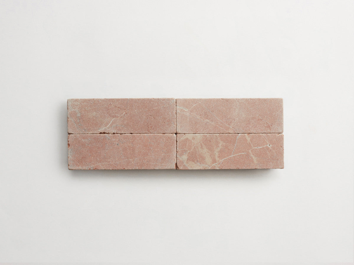 Lapidary stone tile 6 x 2 Rojo Alicante Red Tumbled.