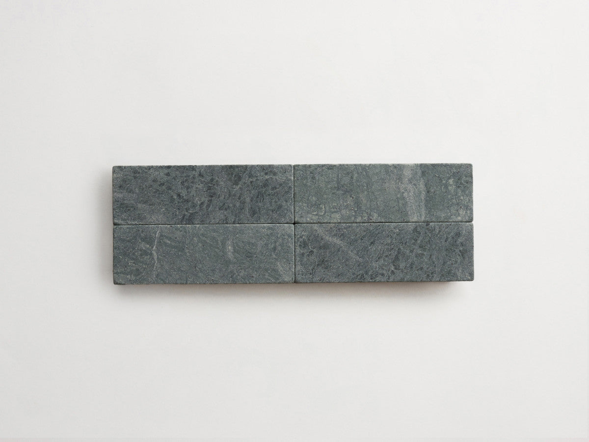 Lapidary stone tile 6 x 2 Marble Green Tumbled.