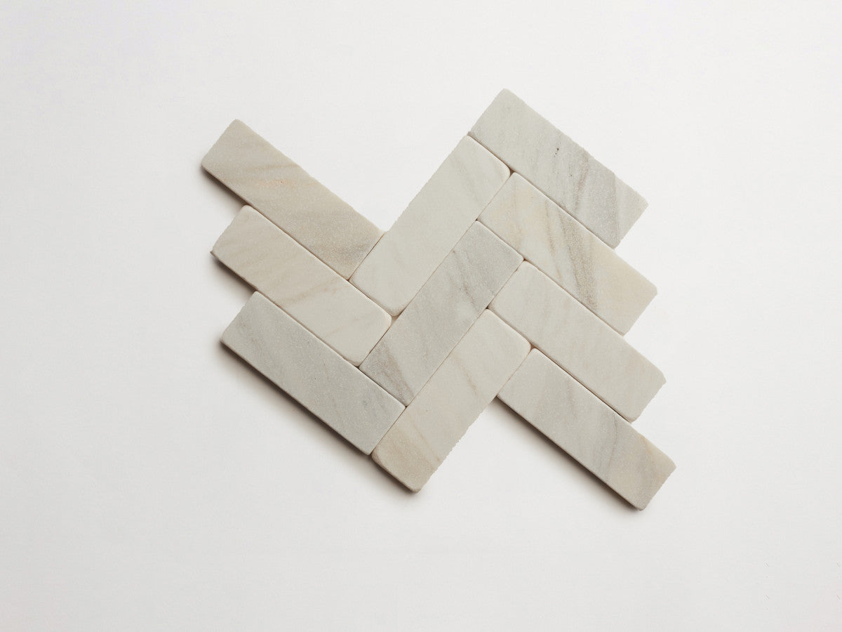 Lapidary stone tile 6 x 2 Calacatta Gold Tumbled.