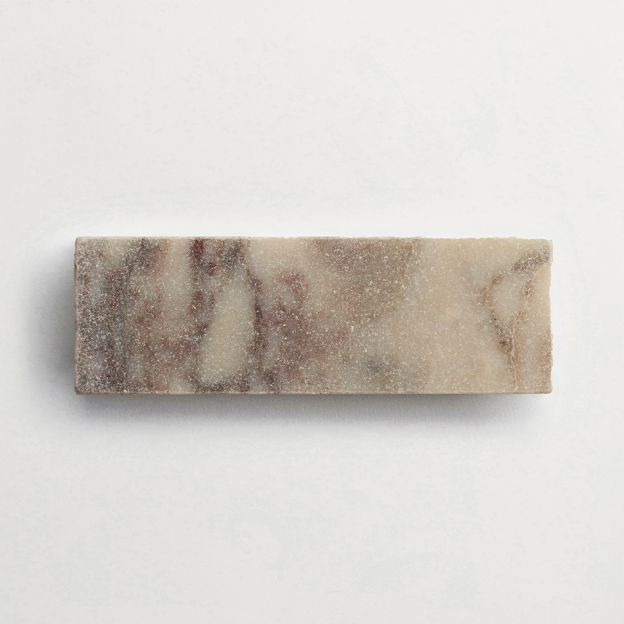 Lapidary stone tile 6 x 2 Calacatta Viola White Tumbled.