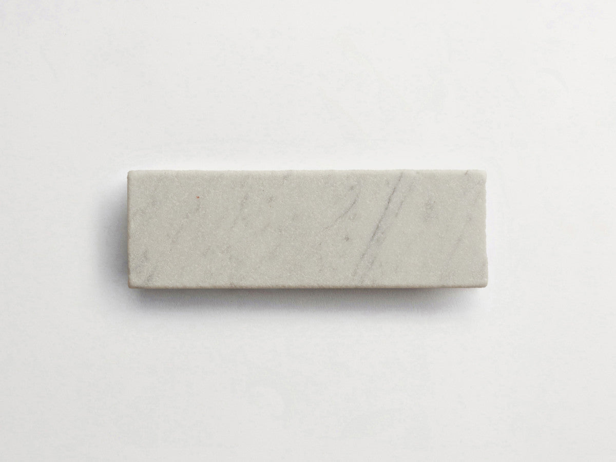 Lapidary stone tile 6 x 2 Carrara White Tumbled.