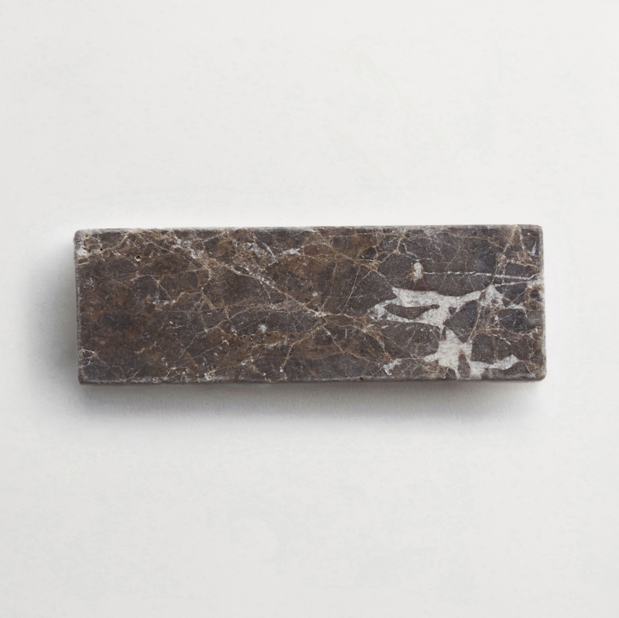 Lapidary stone tile 6 x 2 Brown Tumbled.