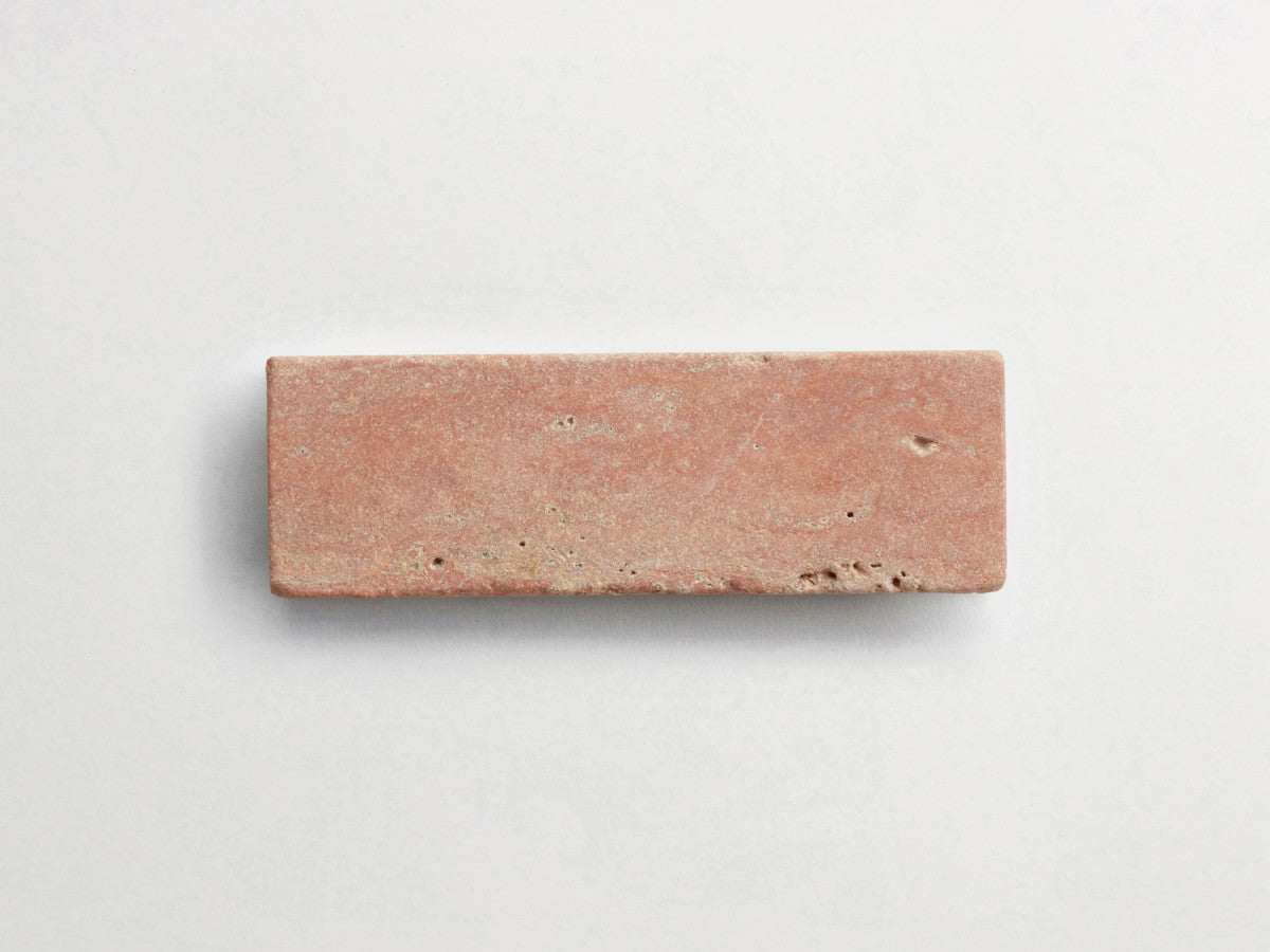 Lapidary stone tile 6 x 2 Red Travertine Tumbled.