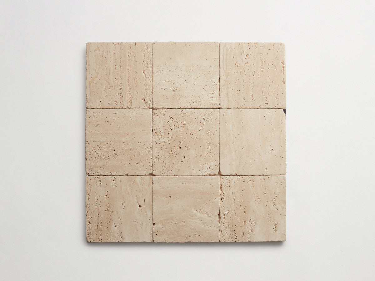 Lapidary stone tile 6 in. square Beige Tumbled.