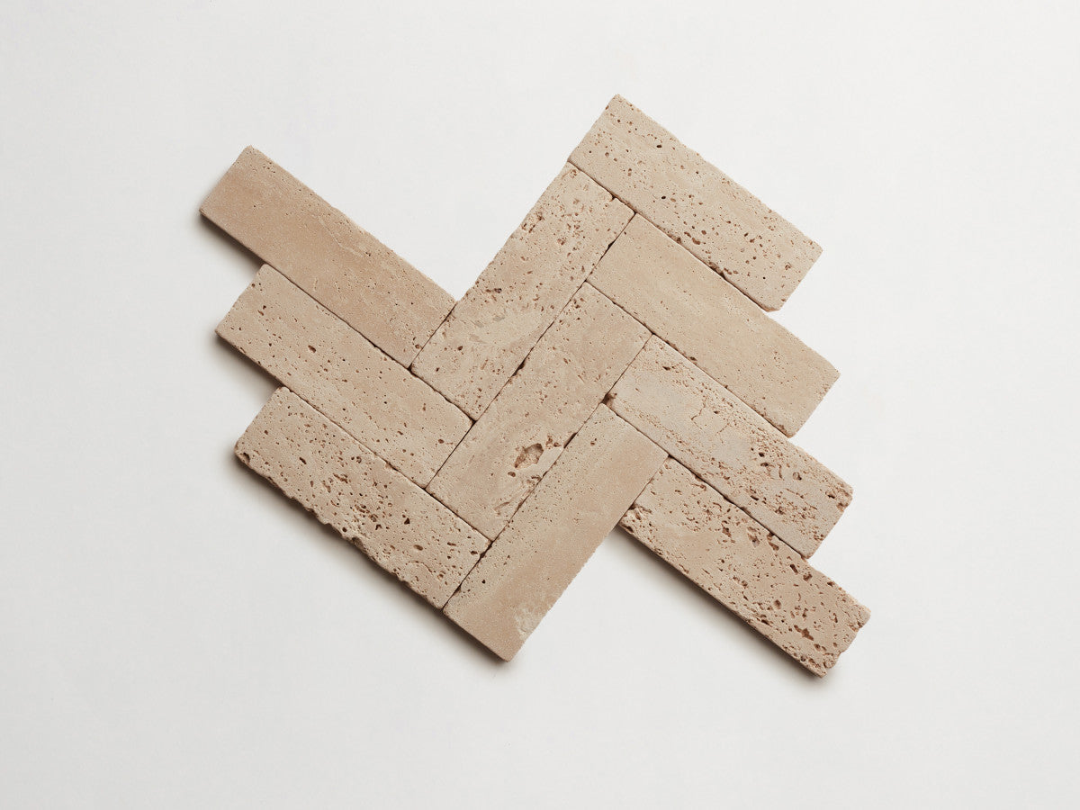 Lapidary stone tile 6 x 2 Beige Tumbled.