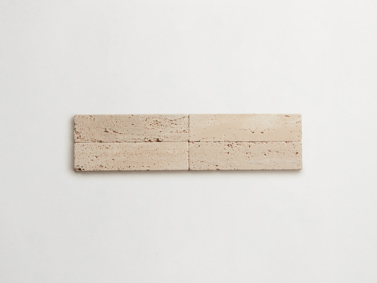 Lapidary stone tile 8 x 2 Beige Tumbled.