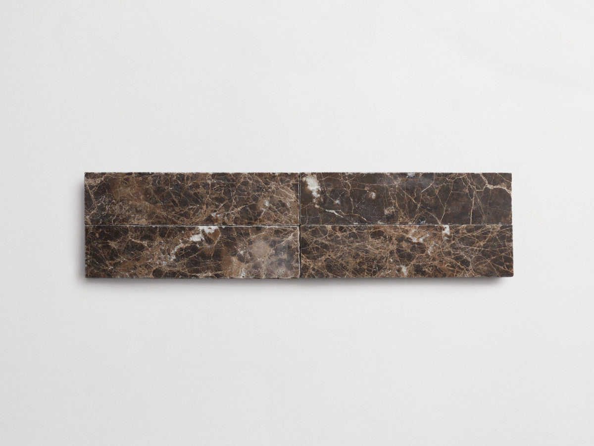 Lapidary stone tile 12 x 3 Brown Tumbled.
