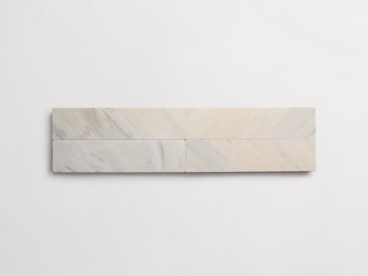 Lapidary stone tile 12 x 3 Pink/Grey Tumbled.
