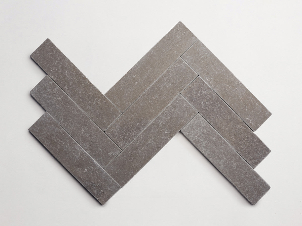 Lapidary stone tile 12 x 3 Cashmere Grey Tumbled.