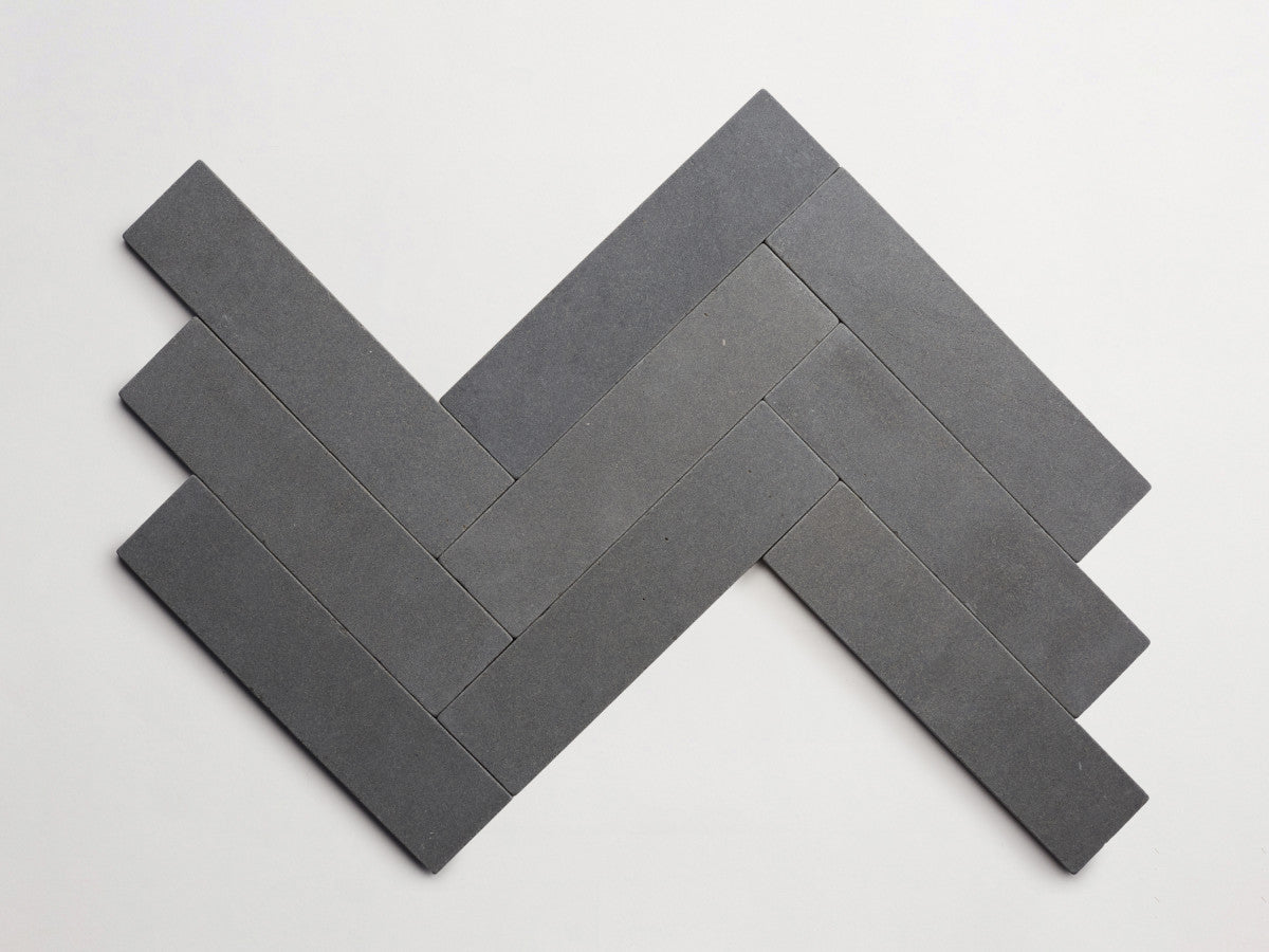Lapidary stone tile 12 x 3 Warm Black Tumbled.